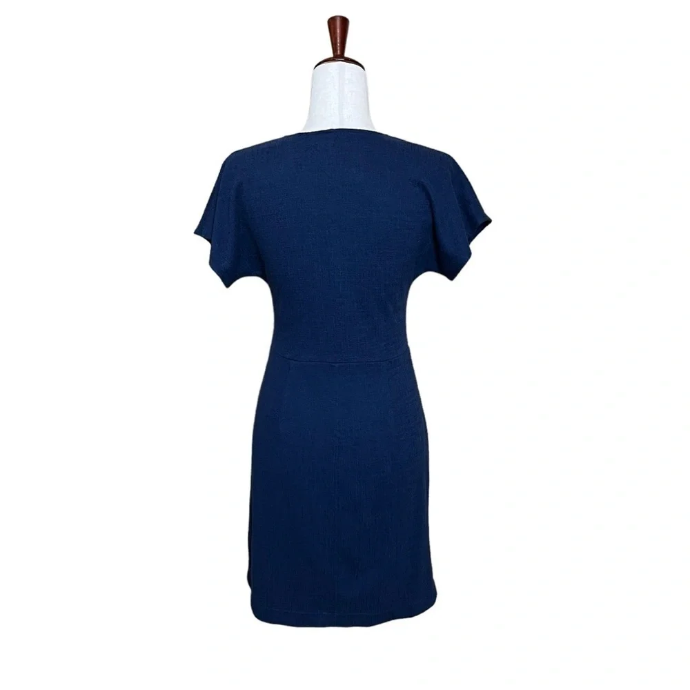 Madewell Cross Front Flutter Sleeve. Blue Size XXS #885 - Picture 4 of 7